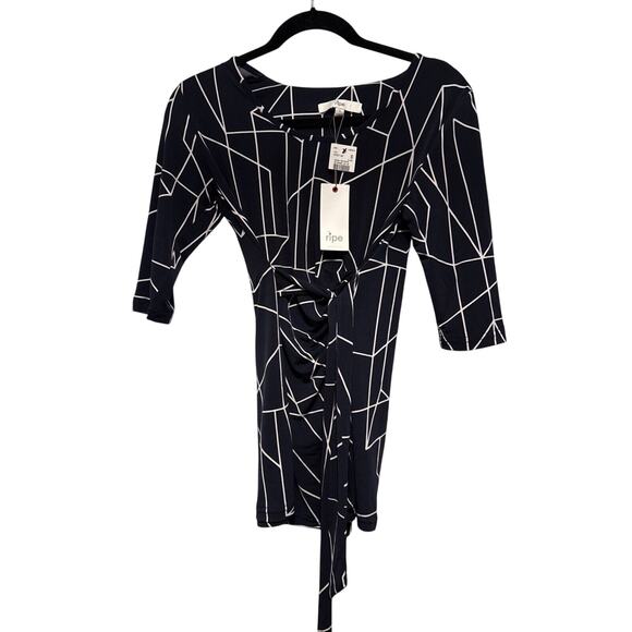 Ripe Maternity Blouse Navy & White - Small - Picture 1 of 3